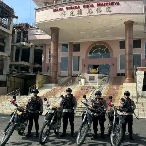 Brimob Sumut Gelar Patroli di Vihara Pematangsiantar, Jaga Kondusifitas Perayaan Waisak 2025
