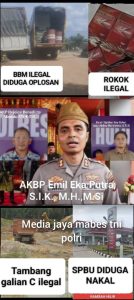 para mafia BBM ilegal setoran kepada Kapolres Rohul AKBP Emil Eka Putra, S.I.K, M.Si,