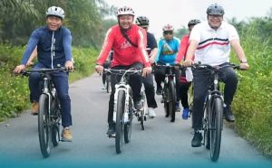 Bupati Deli Serdang mengikuti Bersepeda Sehat Bersama