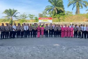 Polres Labuhanbatu Selatan melaksanakan upacara korps raport kenaikan pangkat