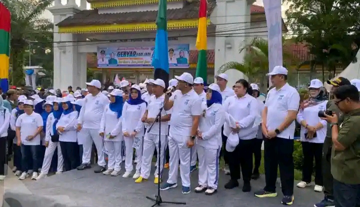 Polresta Deli Serdang Ikuti Olahraga Bersama Peringati Hari Jadi Kabupaten Deli Serdang ke-79